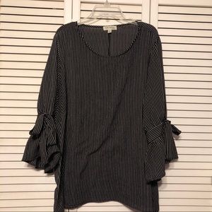 Black and White Pinstripe Blouse